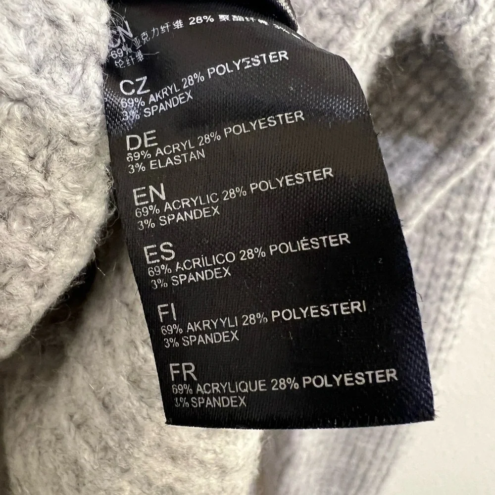 Kuhl Women's Sienna Chunky Waffle Knit Turtle Neck Sweater Gray Sz M - Picture 4 of 4